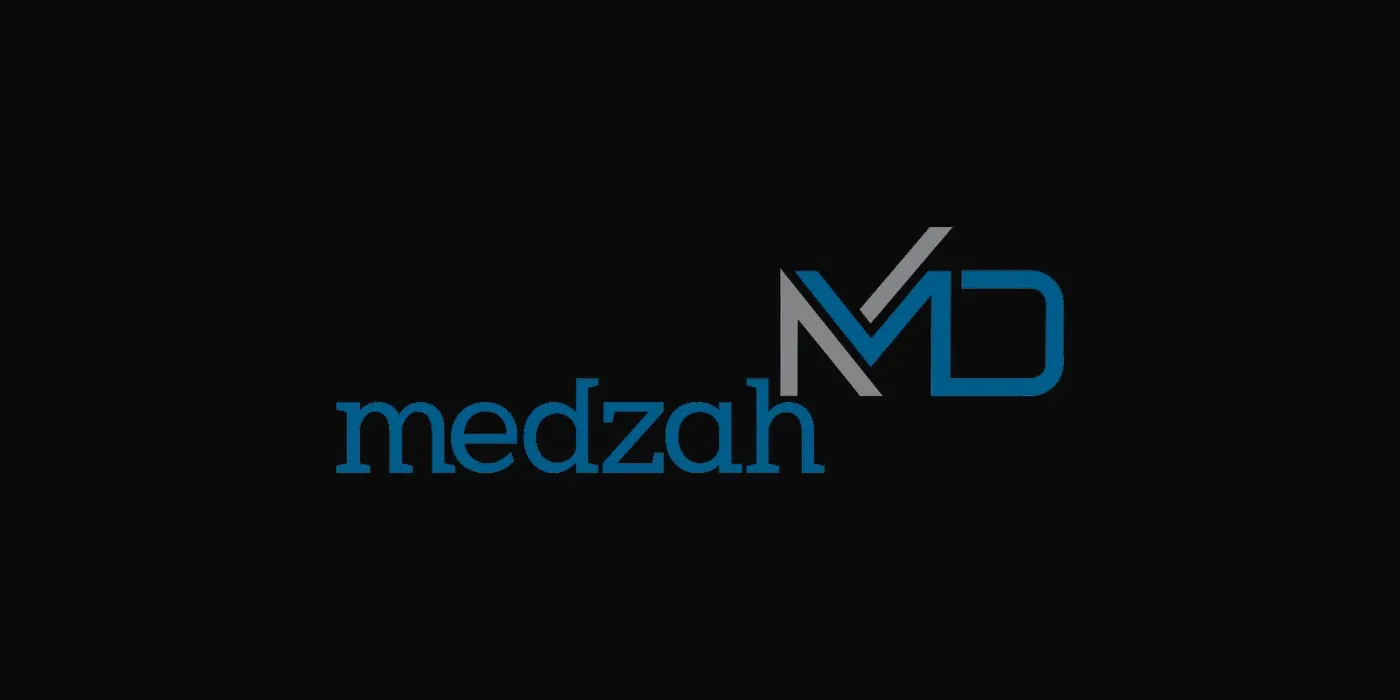 Medzah Industries logo before and after the redesign, after